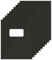 Schrift Kangaro A5 lijn 160 pagina's 60gr zwart pak à 10 stuks-2