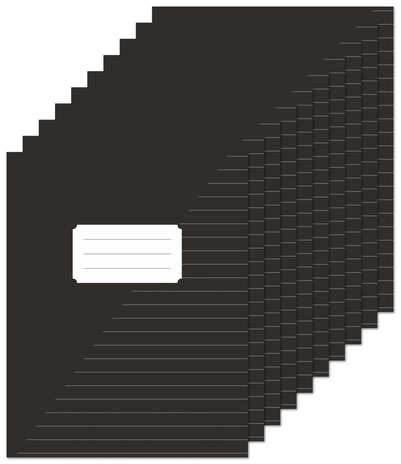 Schrift Kangaro A5 lijn 160 pagina's 60gr zwart pak à 10 stuks-2