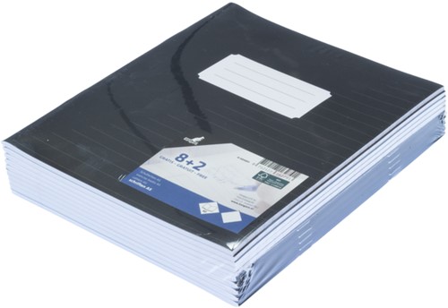 Schrift Kangaro A5 lijn 160 pagina's 60gr zwart pak à 10 stuks-3