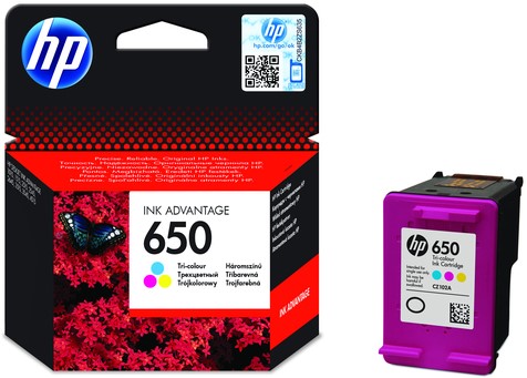 Inktcartridge HP CZ102A 650  3 kleuren-2