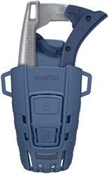 Veiligheidsmes Martor Secunorm 610 XDR trapezium 32mm met holster zilver