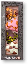 Chocolade Australian hartjes doos 4 stuks