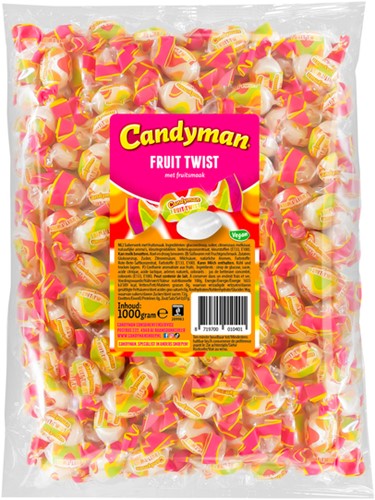 Zuurtje Candyman fruit twist zak 1 kilogram