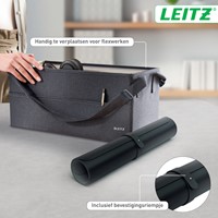 Bureau-onderlegger Leitz 80x40cm oprolbaar zwart-2