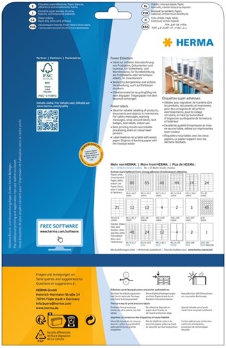 Etiket HERMA Power 10913 38.1x21.2mm wit 1625 stuks-2