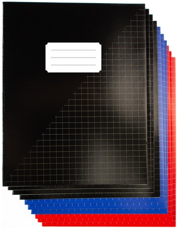 Schrift Kangaro A5 ruit 10mm 80 pagina's 60 gram assorti 10 stuks