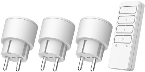 Stekkerschakelaarset KlikAanKlikUit APC3-2300RN 2300W 3 stekkers wit-3