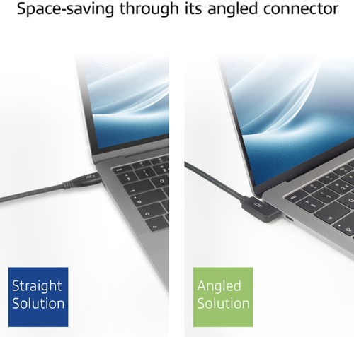 Kabel ACT USB-C hoek links/rechts USB-C hoek boven/beneden 10Gbps 1m-3