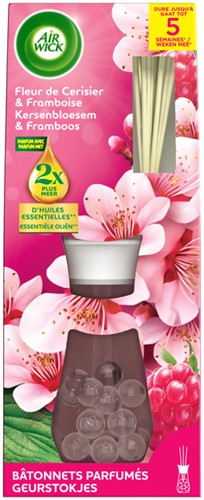 Geurstokjes AirWick Essential Oil Kersenbloesem & Frambozen 25ml