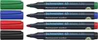 Viltstift permanent Schneider Maxx 130 rond 1-3mm assorti 4 stuks-2