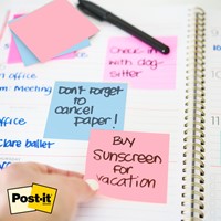 Memoblok Post-it 3M 73x73mm Transparant roze-3