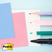 Memoblok Post-it 3M 73x73mm Transparant blauw-1