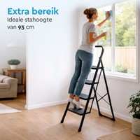 Huishoudtrap BRASQ 4 treden SLM400 zwart-8
