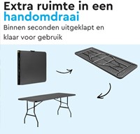 Vouwtafel BRASQ 180x70x74cm FT180 zwart-3