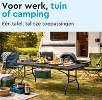 Vouwtafel BRASQ 180x70x74cm FT180 zwart-6