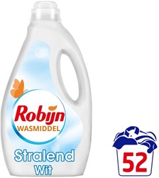 Wasmiddel Robijn vloeibaar 2,6L stralend wit 52 scoops