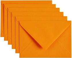 Envelop Papicolor C6 114x162mm oranje 6/st