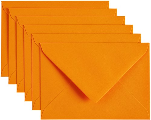 Envelop Papicolor C6 114x162mm oranje 6/st