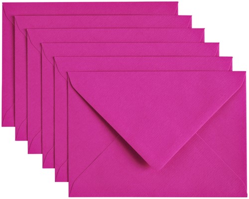Envelop Papicolor C6 114x162mm felroze 6/st
