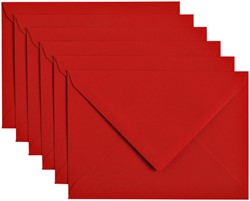Envelop Papicolor C6 114x162mm rood 6/st