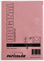 Envelop Papicolor C6 114x162mm rood 6/st-3