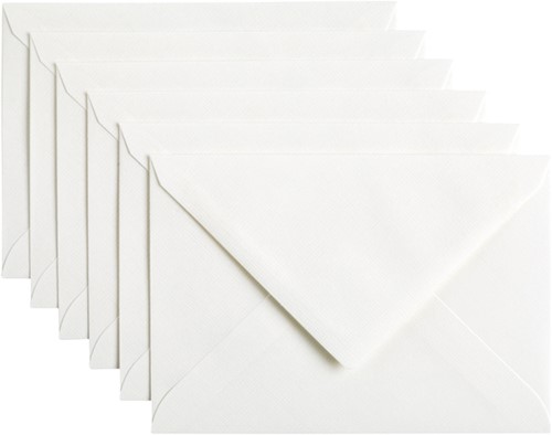 Envelop Papicolor C6 114x162mm hagelwit 6/st