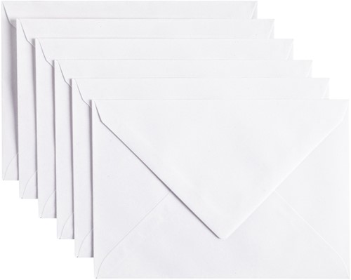 Envelop Papicolor C6 114x162mm kraft wit 6/st