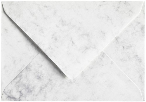 Envelop Papicolor C6 114x162mm marble grijs 6/st-2