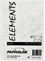 Envelop Papicolor C6 114x162mm marble grijs 6/st-3