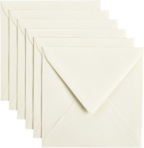 Envelop Papicolor 140x140mm anjerwit 6/st