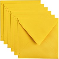 Envelop Papicolor 140x140mm dottergeel 6/st