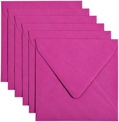 Envelop Papicolor 140x140mm felroze 6/st