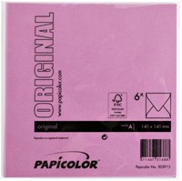 Envelop Papicolor 140x140mm felroze 6/st-3