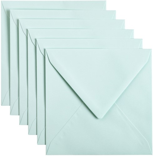 Envelop Papicolor 140x140mm zeegroen 6/st