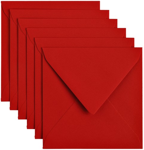 Envelop Papicolor 140x140mm rood 6/st