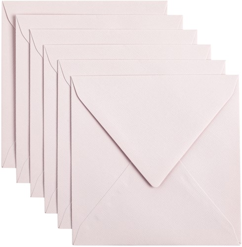 Envelop Papicolor 140x140mm lichtroze 6/st