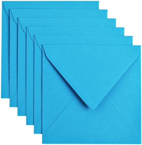Envelop Papicolor 140x140mm hemelsblauw 6/st