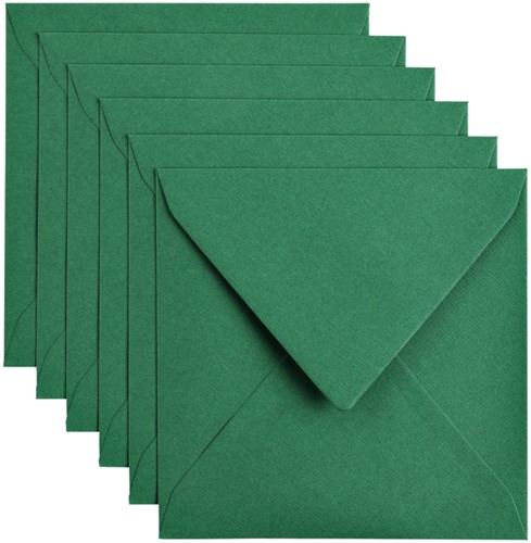 Envelop Papicolor 140x140mm dennengroen 6/st