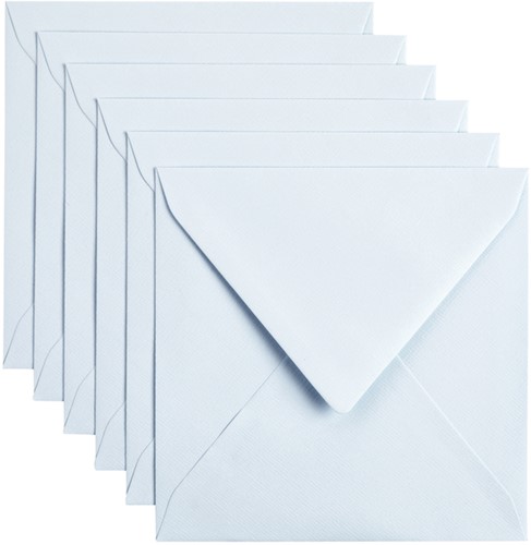 Envelop Papicolor 140x140mm babyblauw 6/st