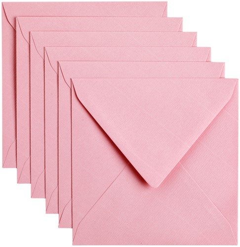 Envelop Papicolor 140x140mm babyroze 6/st