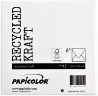 Envelop Papicolor 140x140mm kraft wit 6/st-3