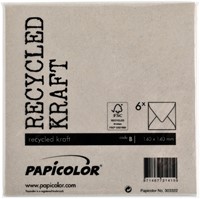Envelop Papicolor 140x140mm kraft grijs 6/st-3
