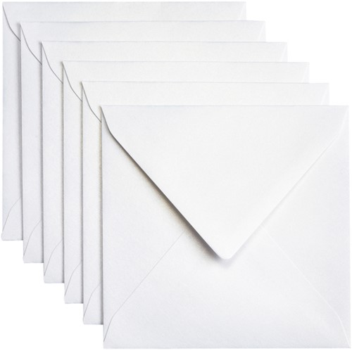 Envelop Papicolor 140x140mm parelwit 6/st