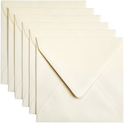 Envelop Papicolor 140x140mm ivoor 6/st