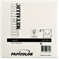 Envelop Papicolor 140x140mm ivoor 6/st-3