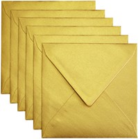 Envelop Papicolor 140x140mm goud 6/st