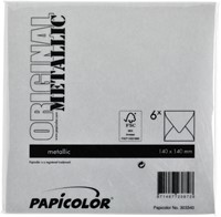 Envelop Papicolor 140x140mm zilver 6/st-3