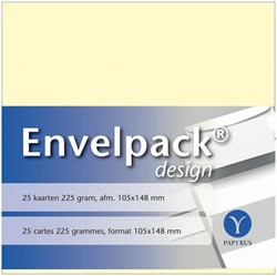 Kaarten enkel Papyrus design ivoor 105x148mm pk/25