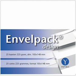 Kaarten enkel Papyrus design wit 105x148mm pk/25