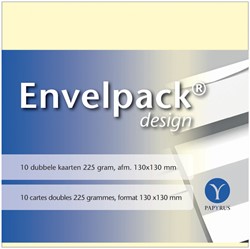 Kaarten dubbel Papyrus design ivoor 130x130mm pk/10